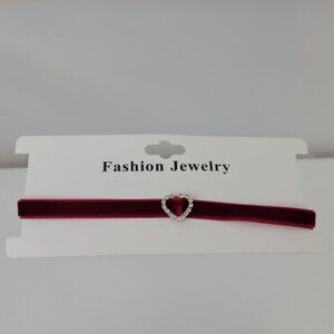Velvet Heart  Gemstone Choker